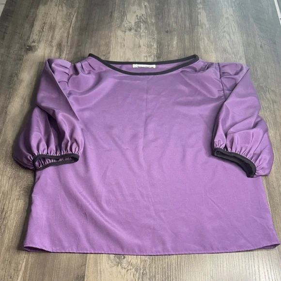 Vintage Purple and Burgundy Silk Skirt and Top Set 70’s Style - Picture 2 of 8